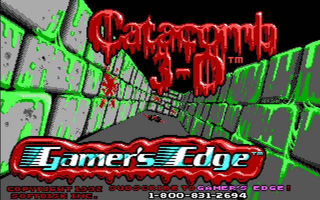 Catacomb 3-D DOS Splash Screen